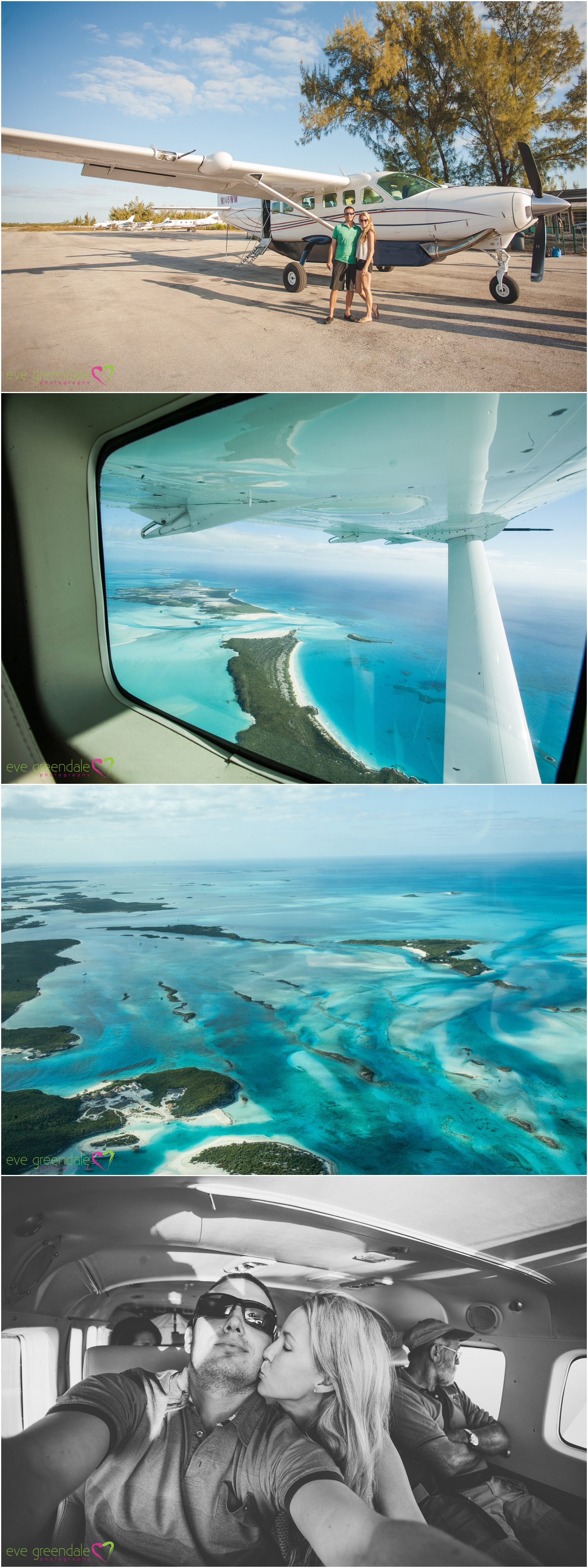 Flying over the exumas